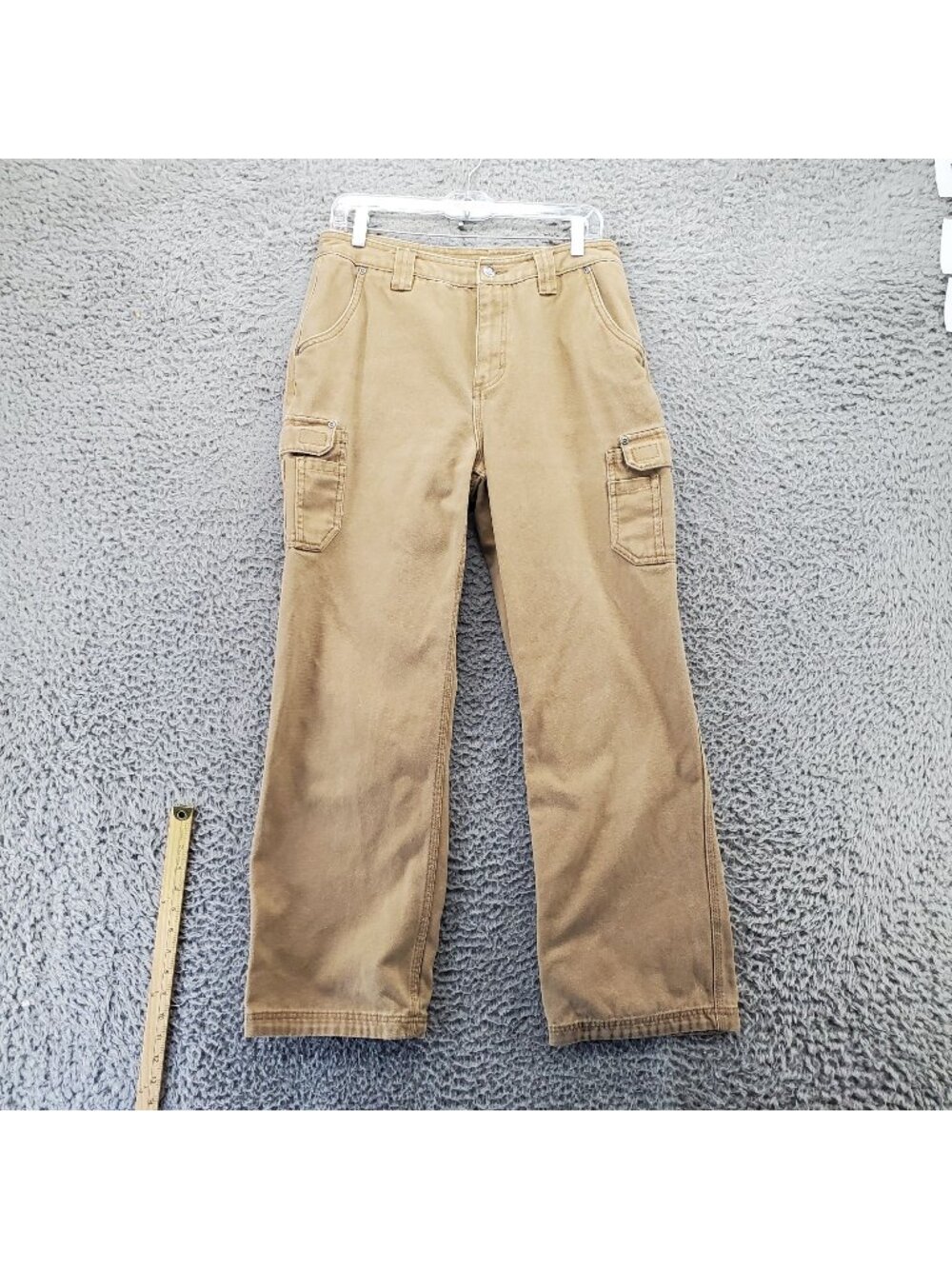 Duluth Trading Pants Womens 10x31 Tan Cargo 100% Cotton Durable Workwear *Read*